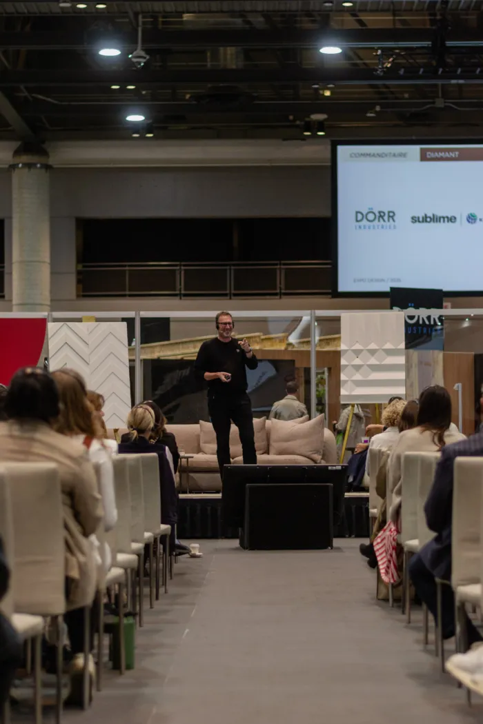 LemayMichaud conference at Expo Design 2025, Québec City.